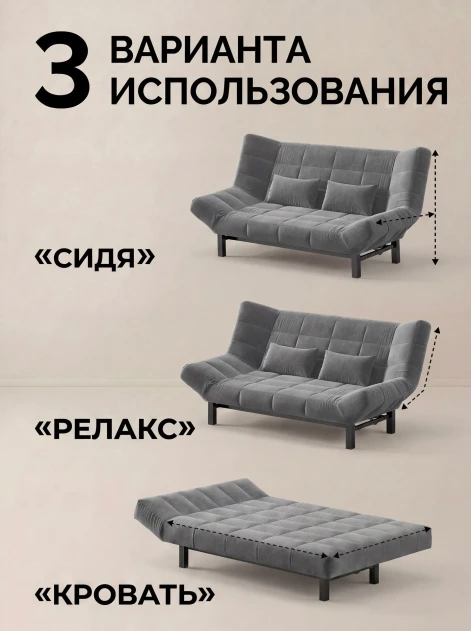Диван Клик-Кляк Лофт Антрацит- изображение 2